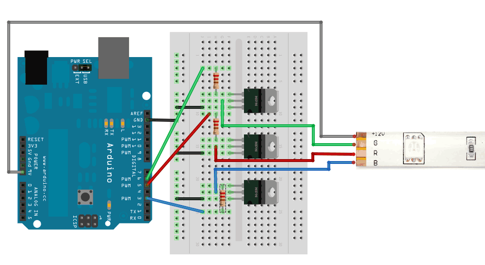 arduino led multiplex